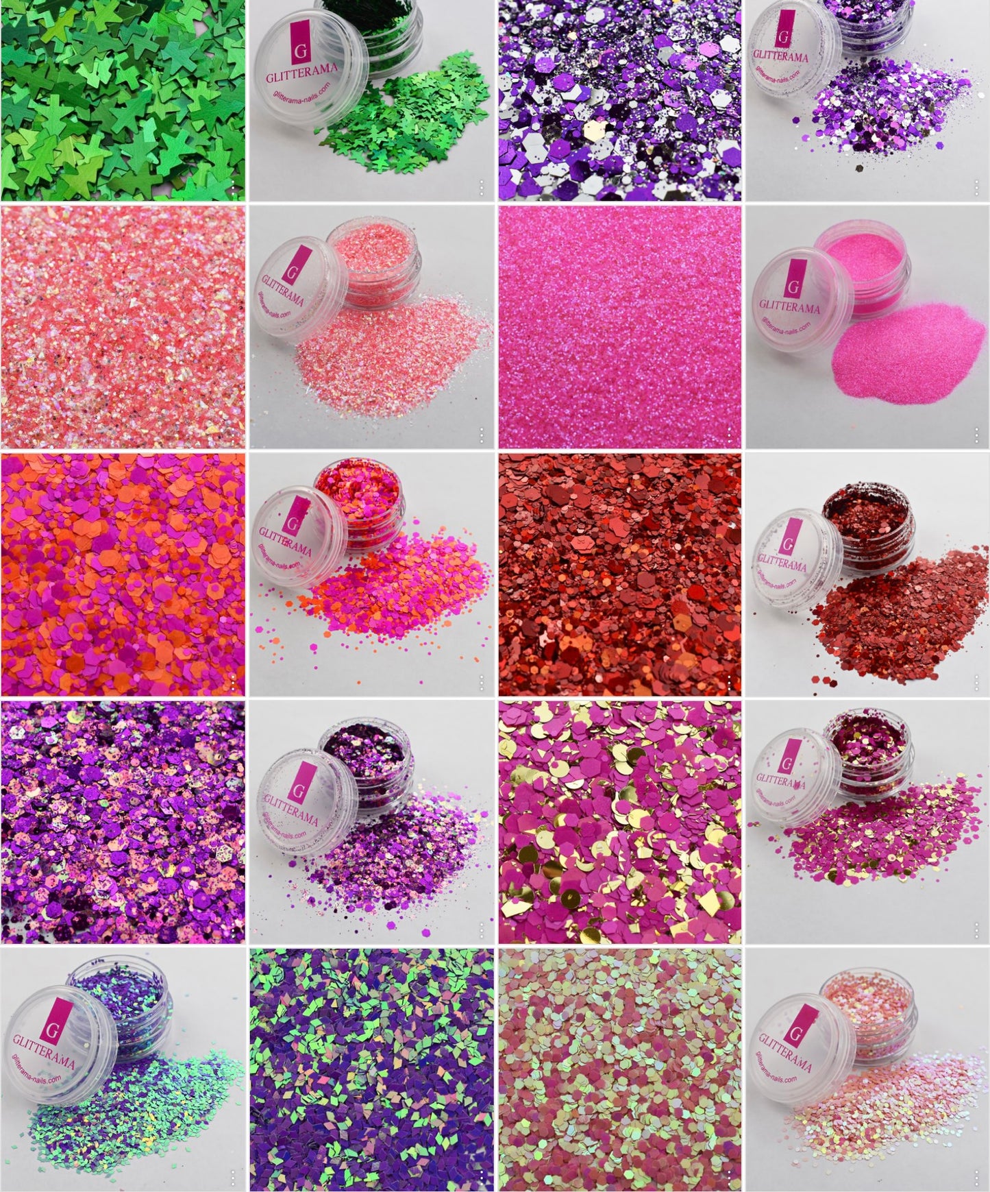 loose glitter bundle x 20 pots