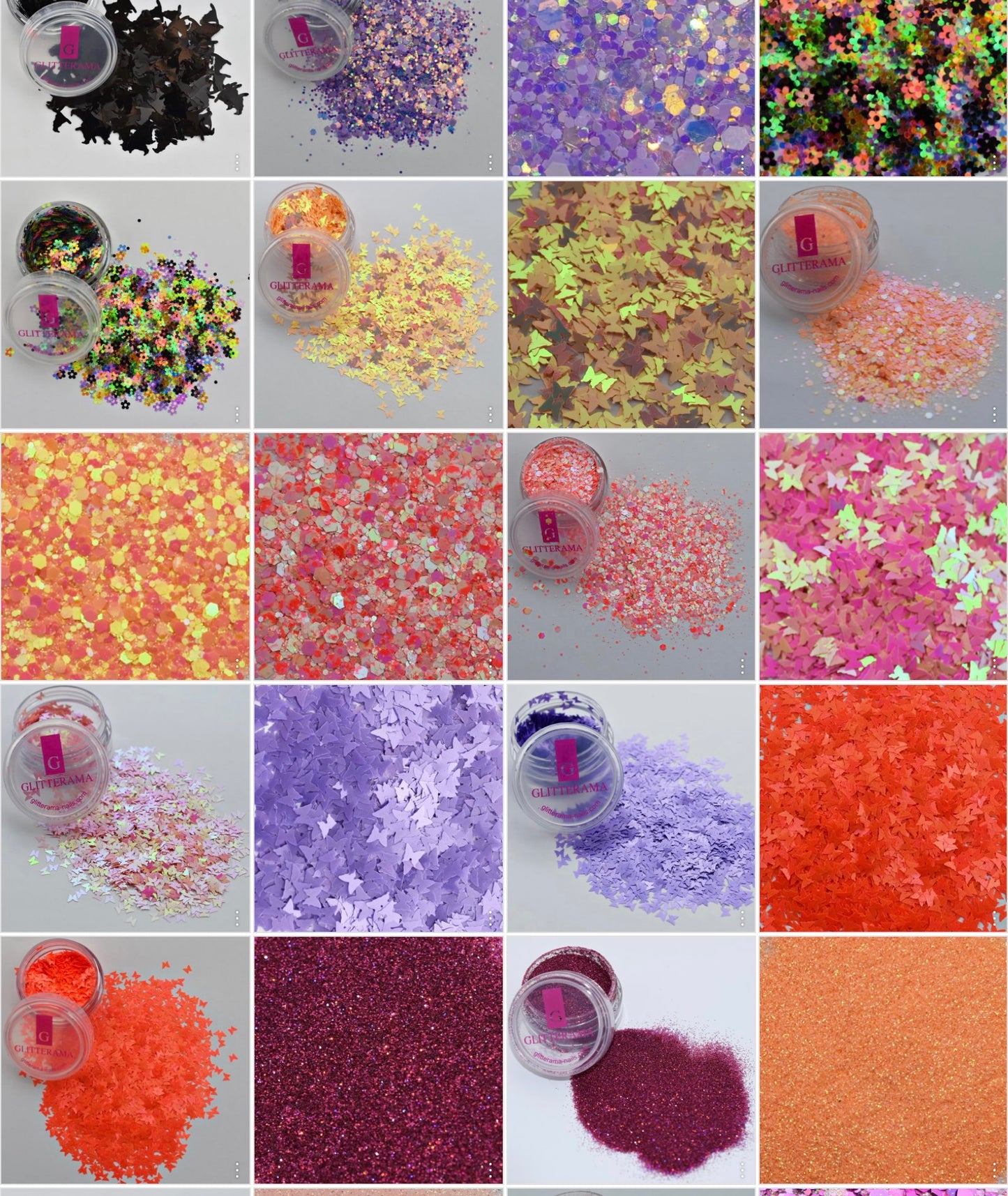 loose glitter bundle x 20 pots