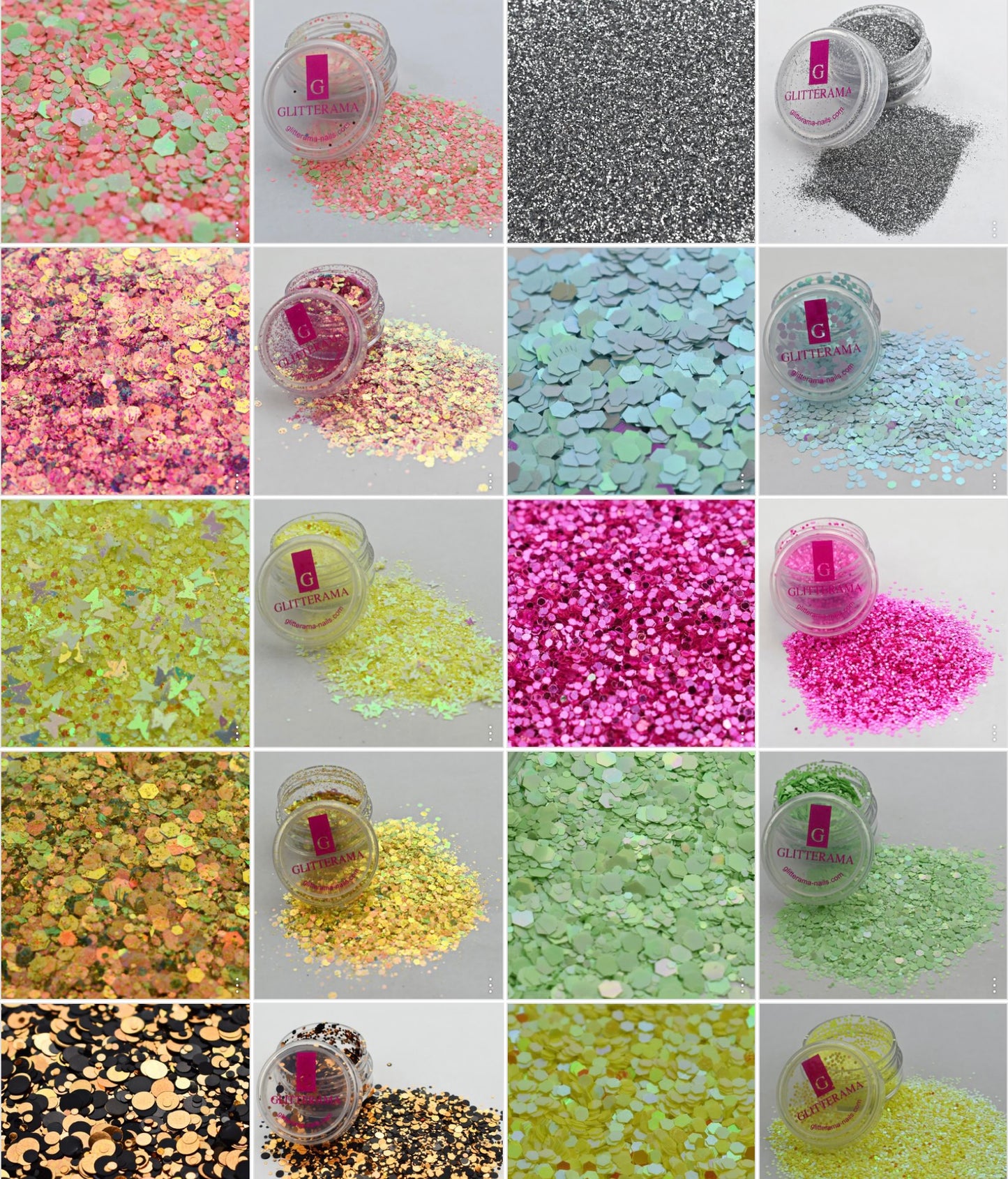 loose glitter bundle x 20 pots