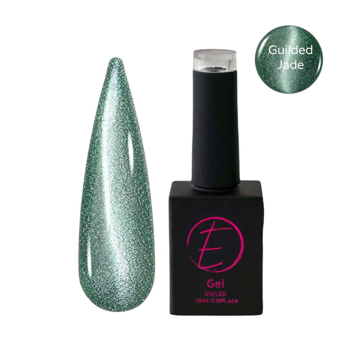 Guilded Jade Cat Eye Gel Polish