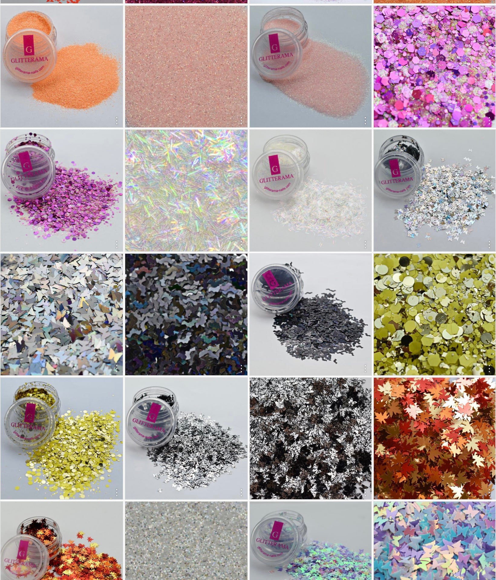 loose glitter bundle x 20 pots