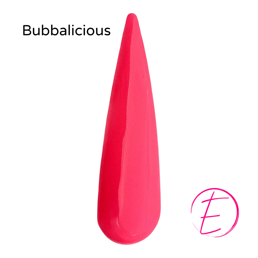 Bubbalicious – Bright Hot Coral Pink Acrylic Powder