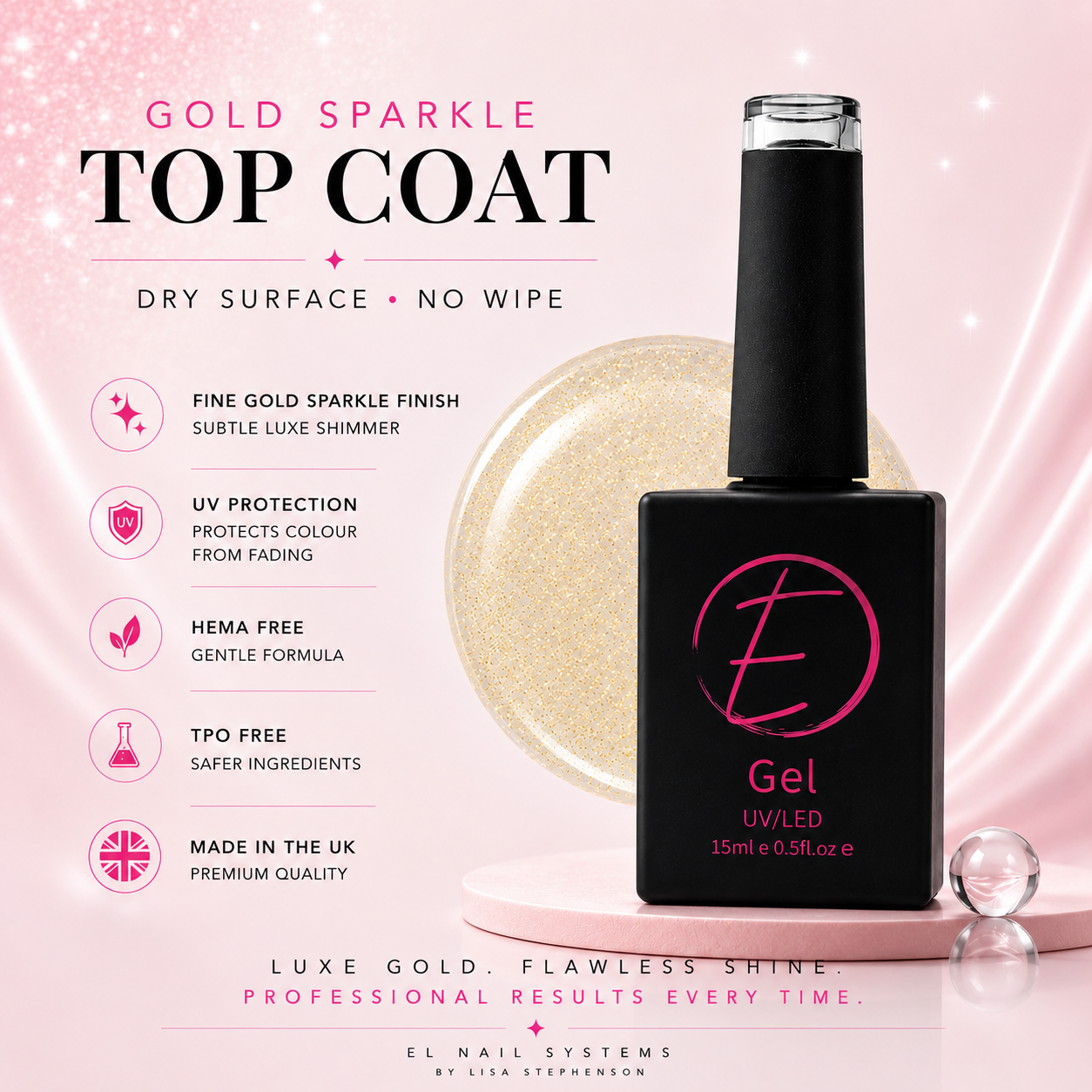 Gold Sparkle Top Coat