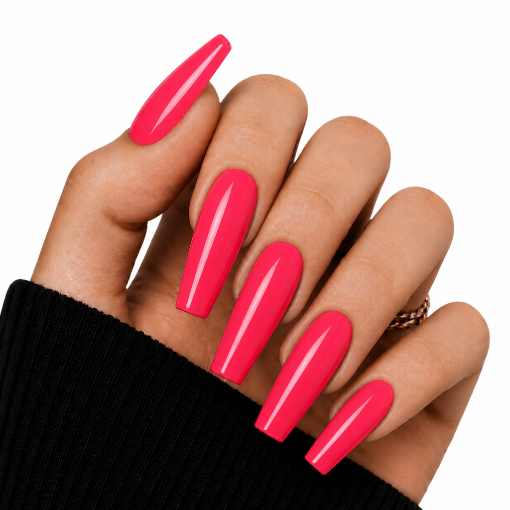 Bubbalicious – Bright Hot Coral Pink Acrylic Powder