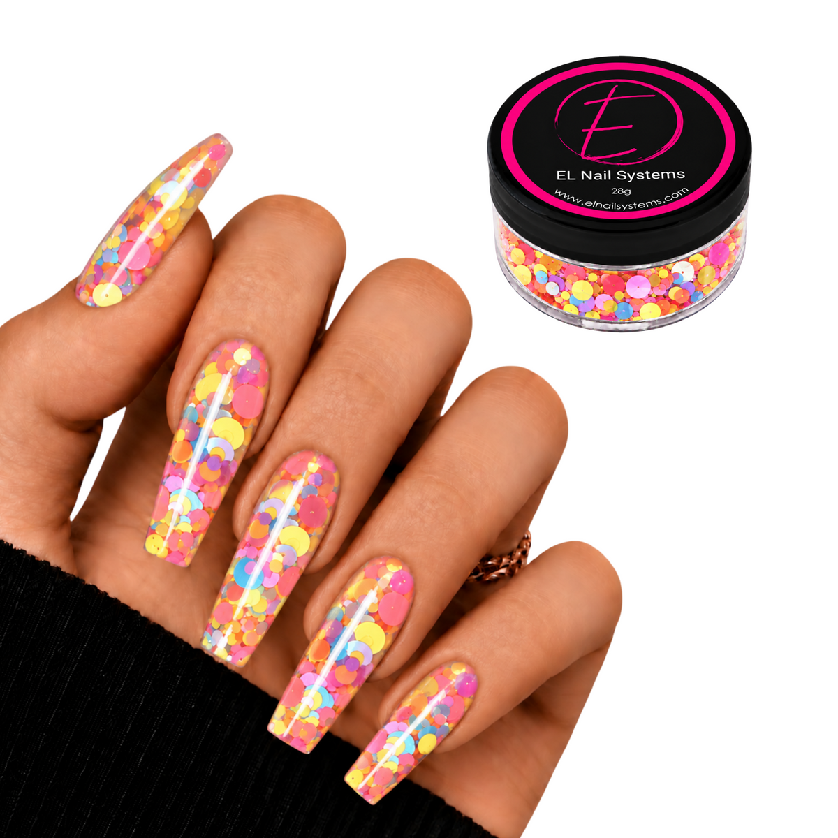 Party Popper Glitter Acrylic Powder