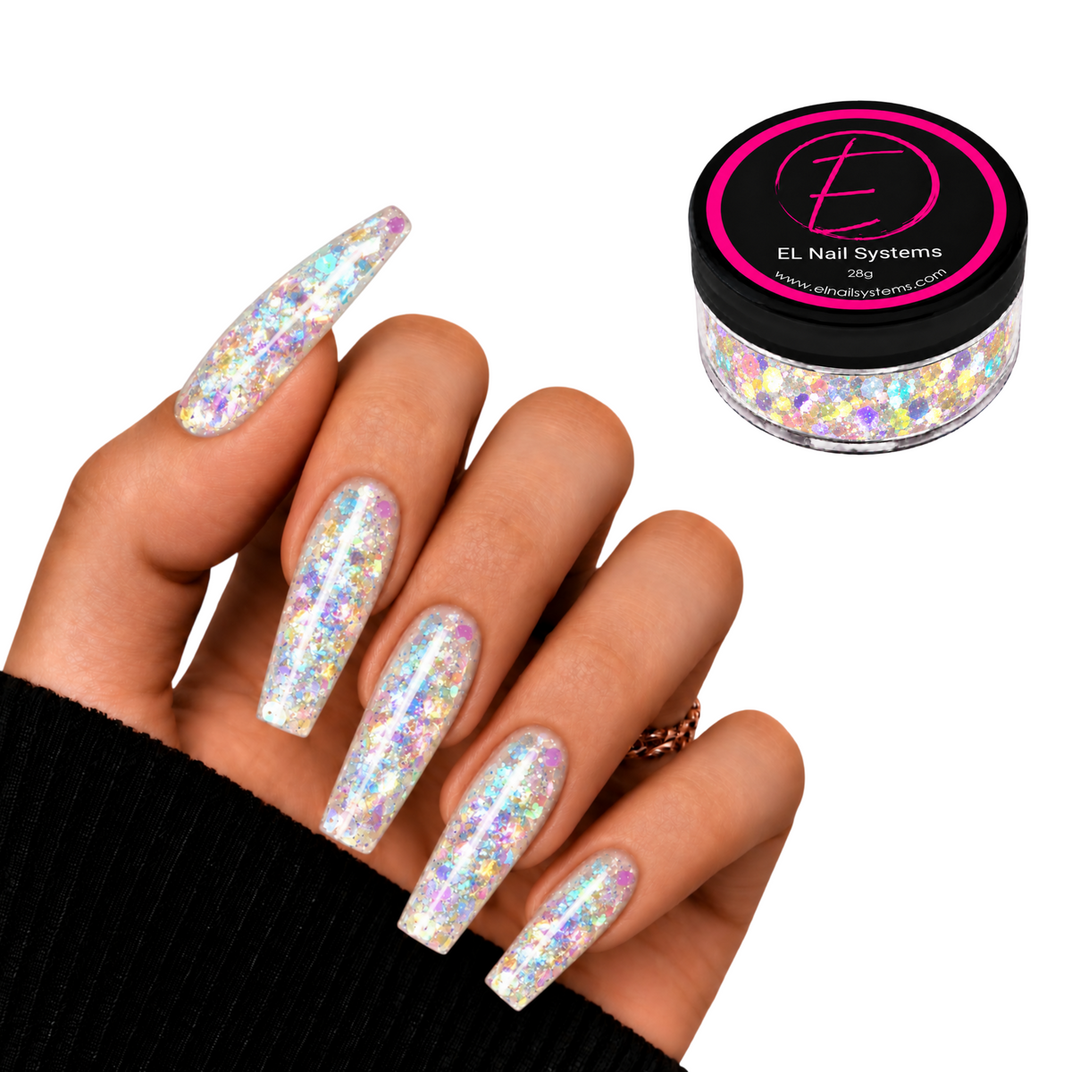 Rainbow Delight Glitter Acrylic Powder