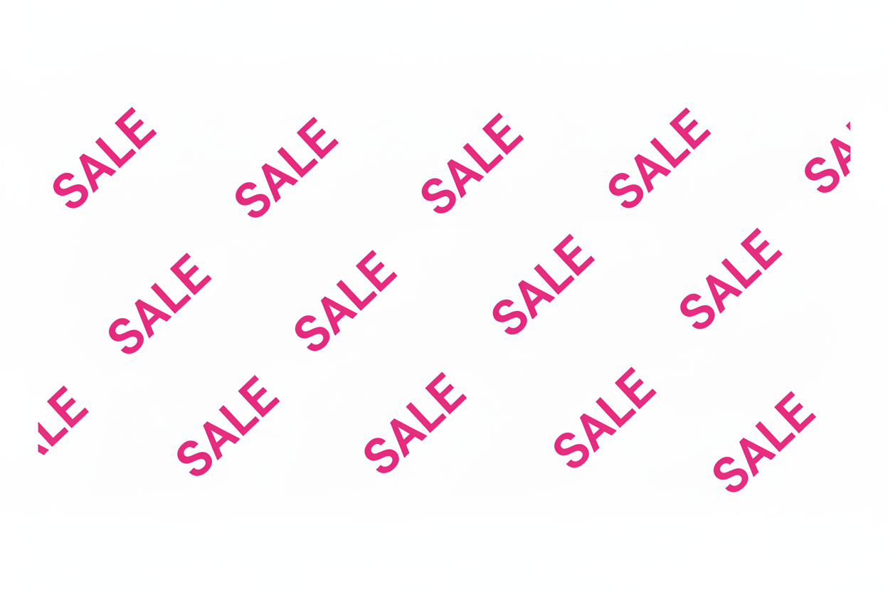 Sale banner without border